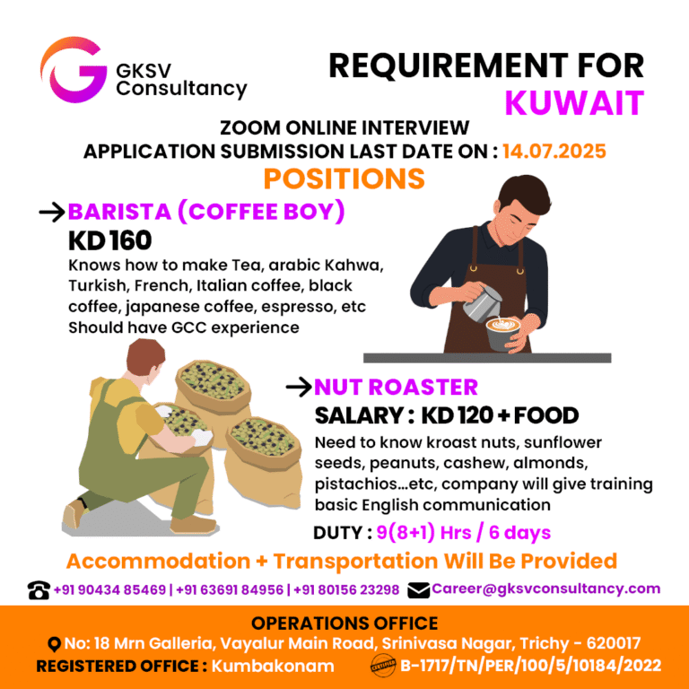 Urgent Hiring for Kuwait