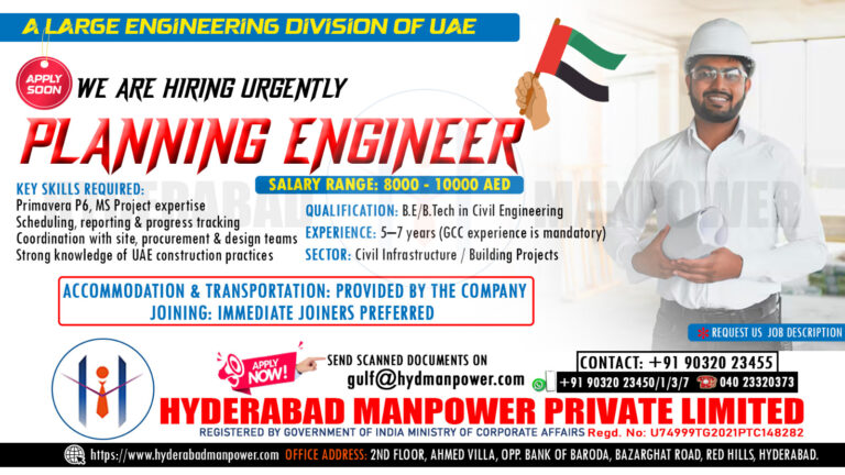 Urgent Hiring for A Leading Engineering Division of UAE