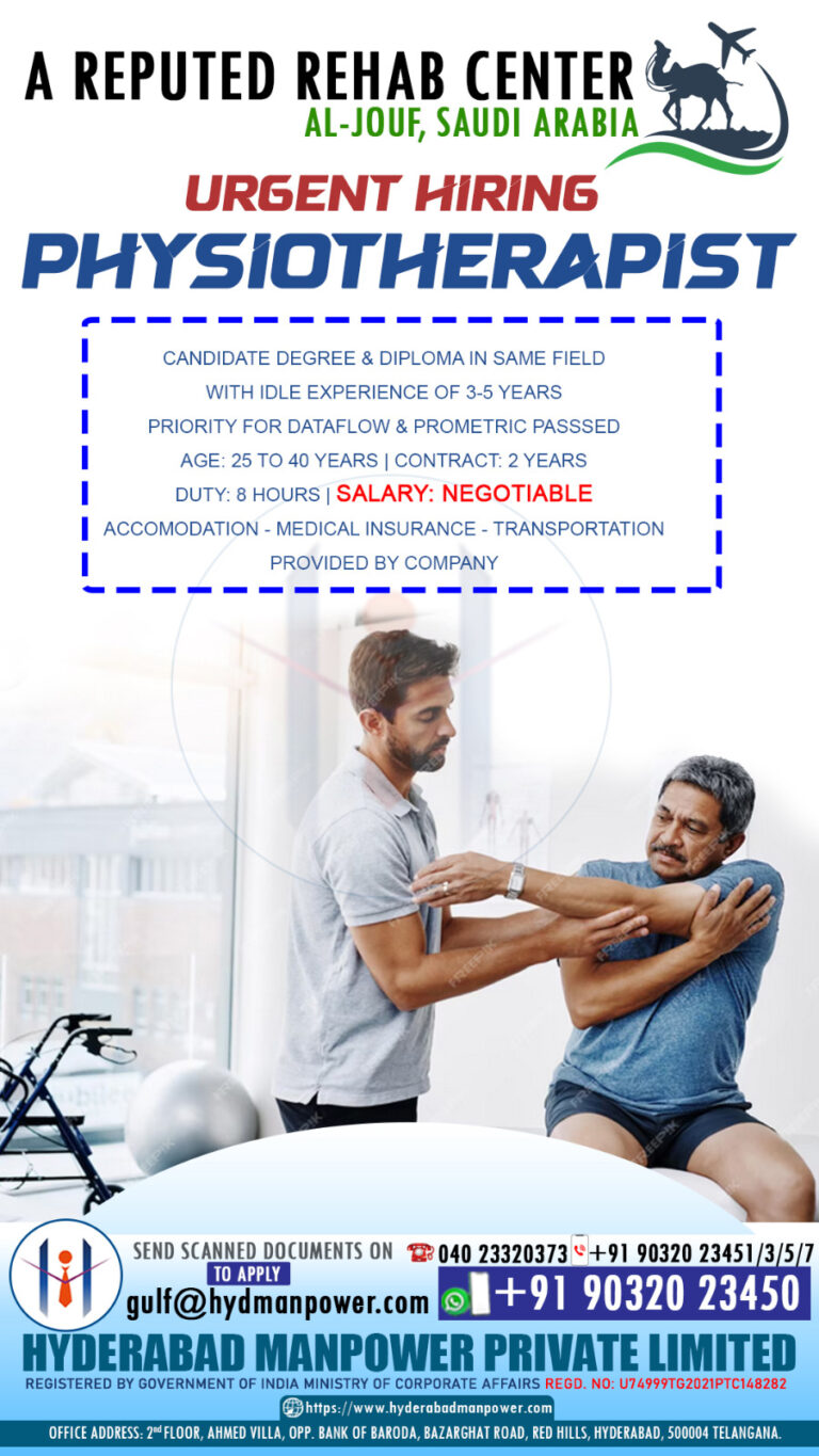 Urgent Hiring for Reputed Rehab Center AL-Jouf - Saudi Arabia 7 Urgent Hiring for Reputed Rehab Center AL-Jouf – Saudi Arabia