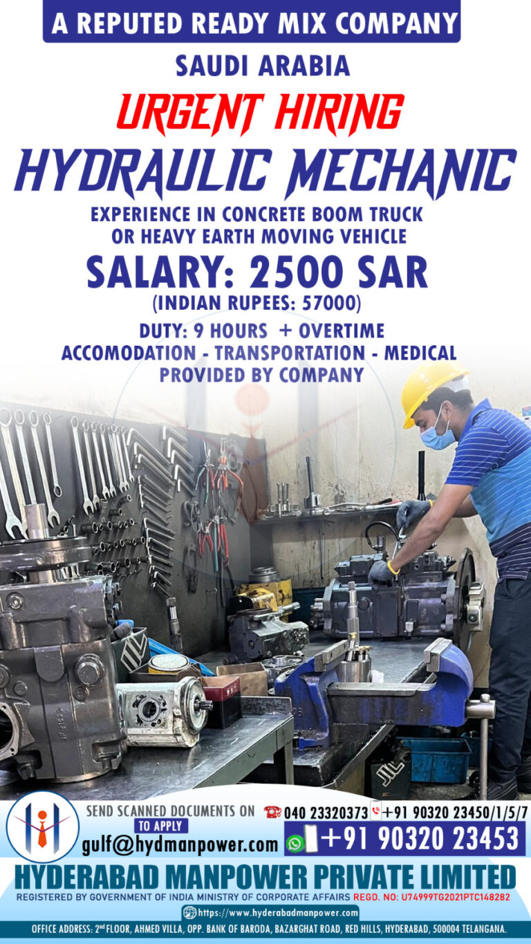 Urgent Hiring for Reputed Ready Mix Company - Saudi Arabai 6 Urgent Hiring for Reputed Ready Mix Company – Saudi Arabai