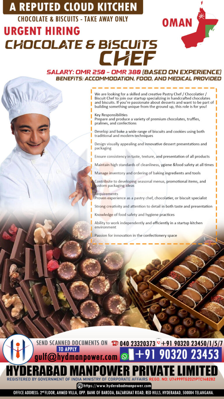 Urgent Hiring for A Reputed Cloud Kitchen - OMAN 5 Urgent Hiring for A Reputed Cloud Kitchen – OMAN