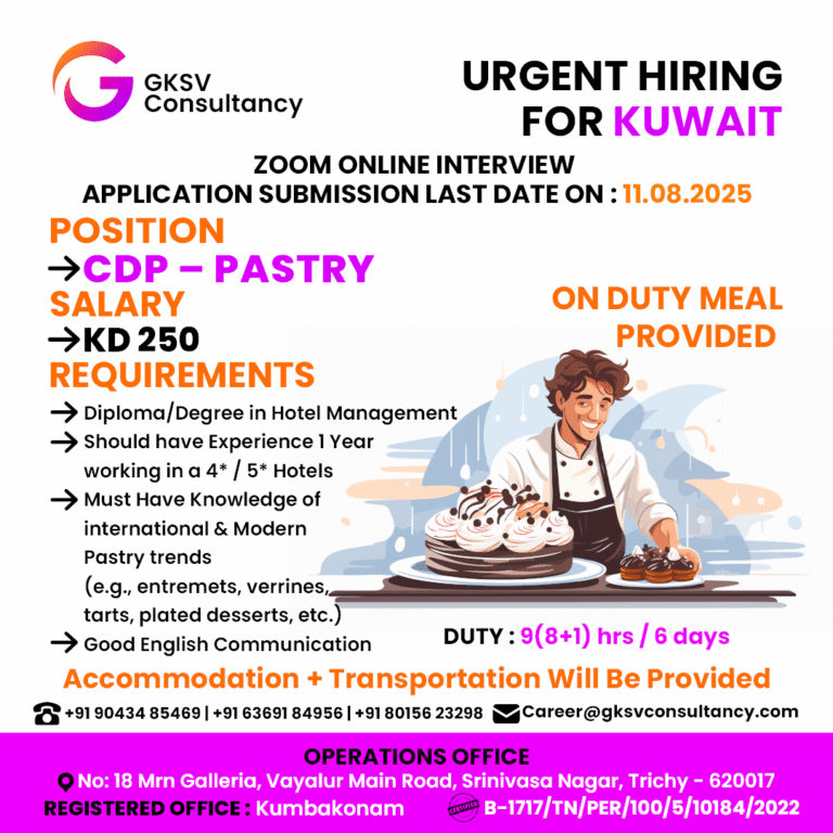 Urgent Hiring for Kuwait