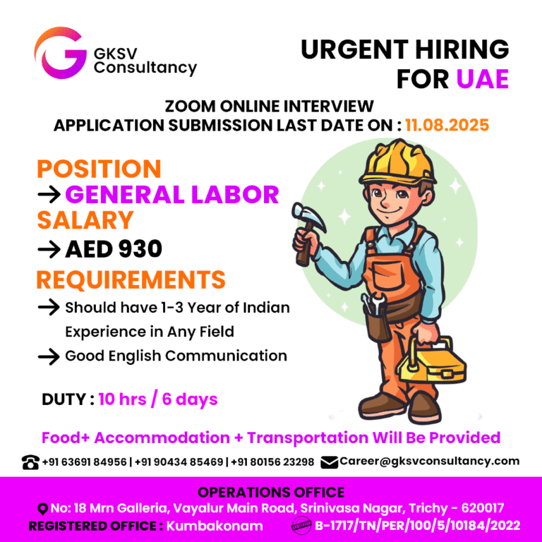 Urgent Hiring for UAE