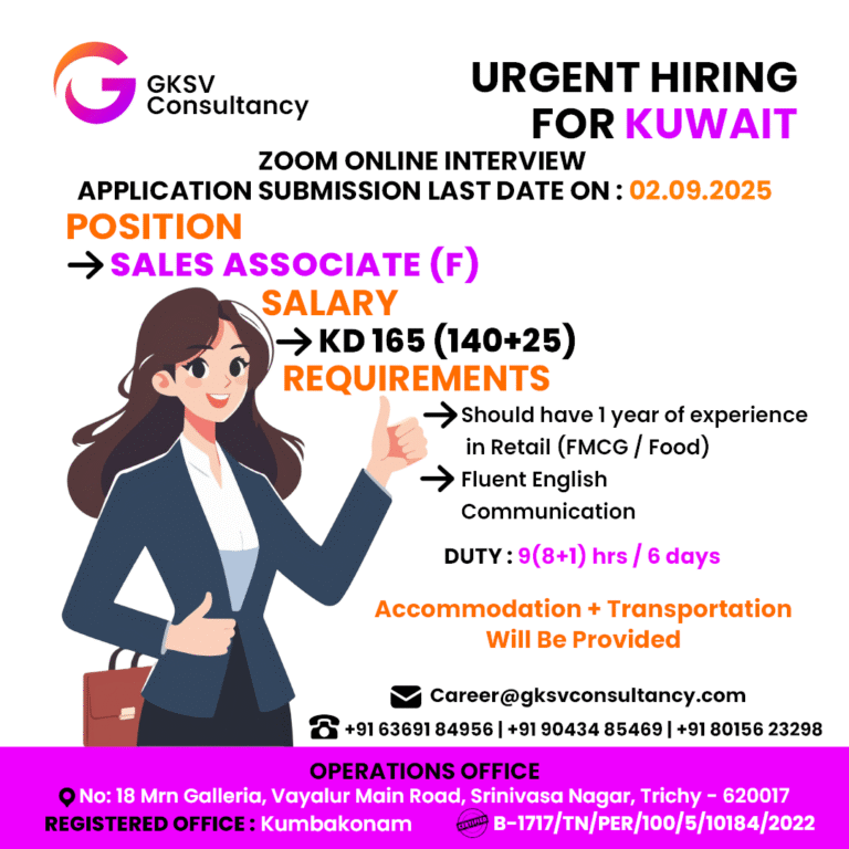 Urgent Hiring for Kuwait