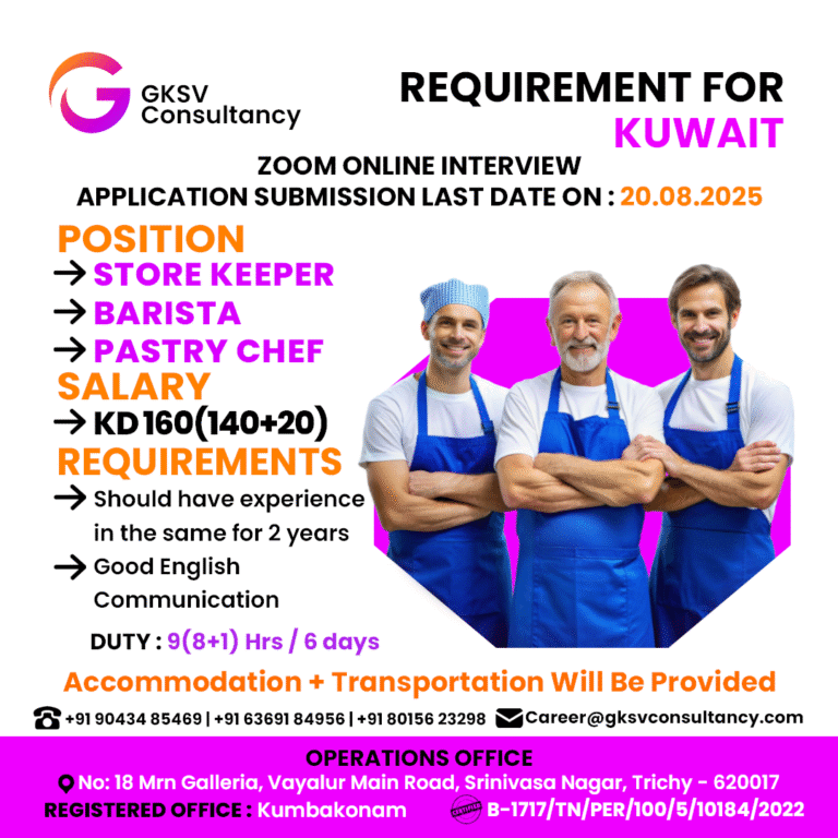 Urgent Hiring for Kuwait