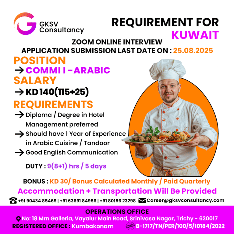 Urgent Hiring for Kuwait