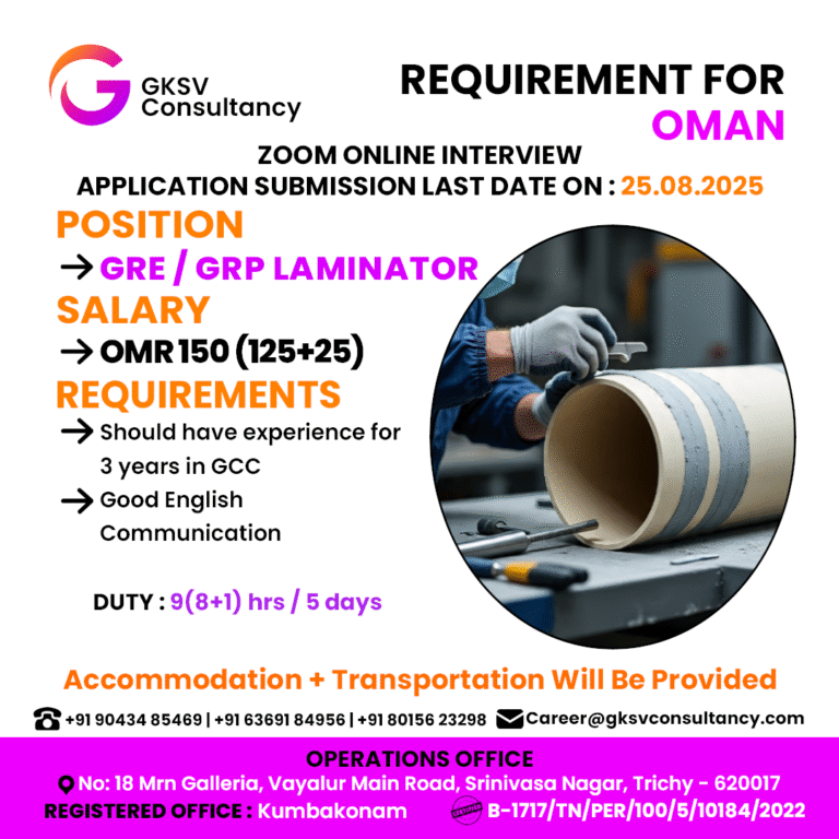 Urgent Hiring for Oman