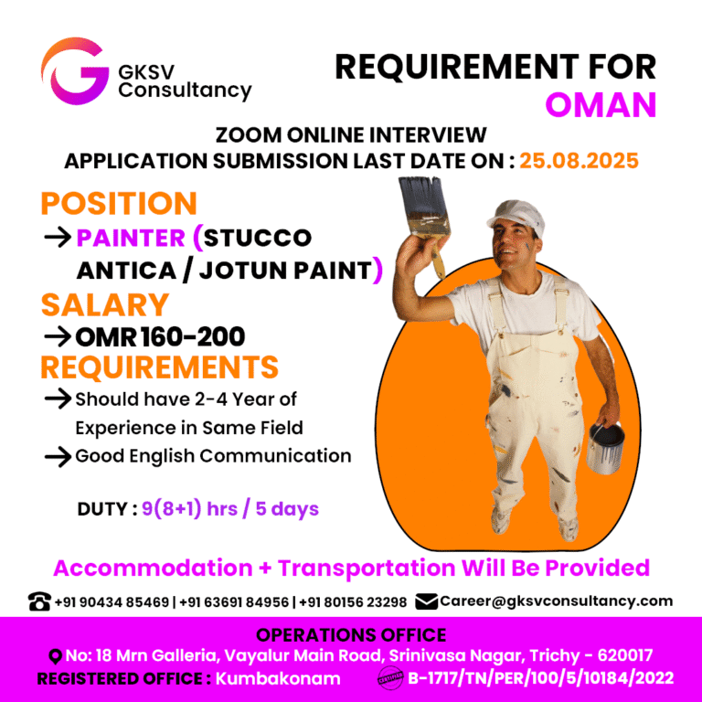 Urgent Hiring for Oman