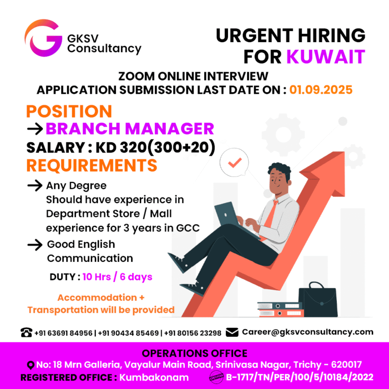 Urgent Hiring for Kuwait