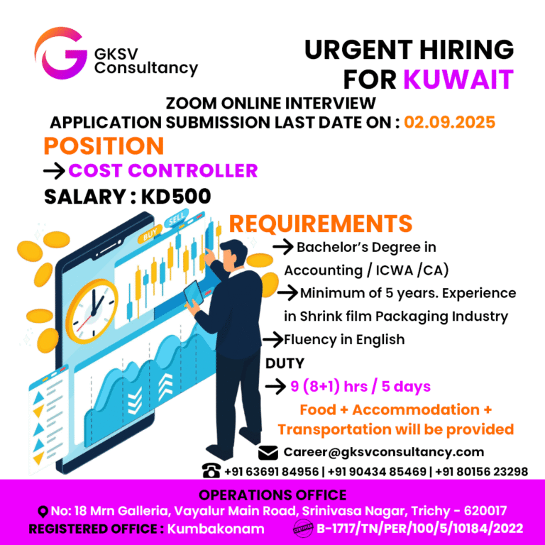 Urgent Hiring for Kuwait