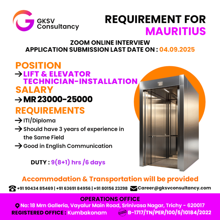 Urgent Hiring for Mauritius