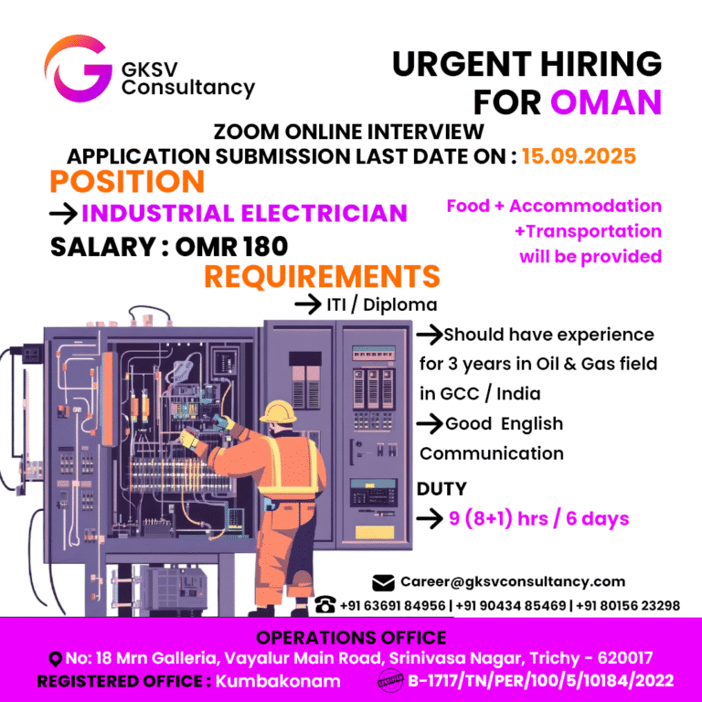 Urgent Hiring for Oman