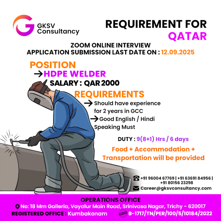 Urgent Hiring for Qatar