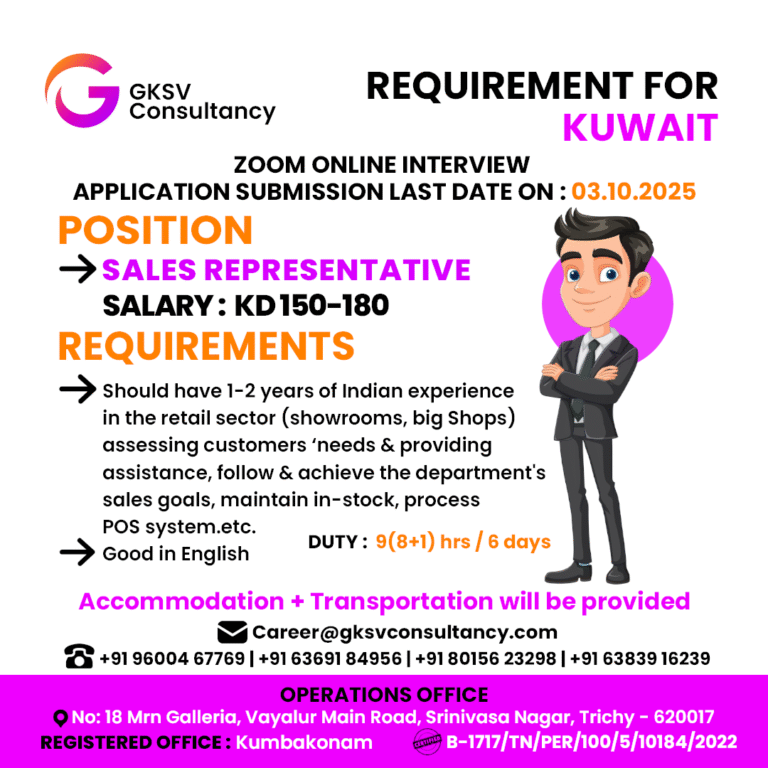 Urgent Hiring for Kuwait