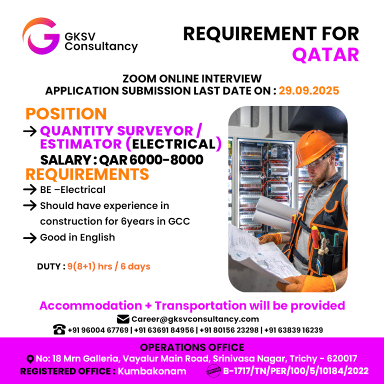 Urgent Hiring for Qatar