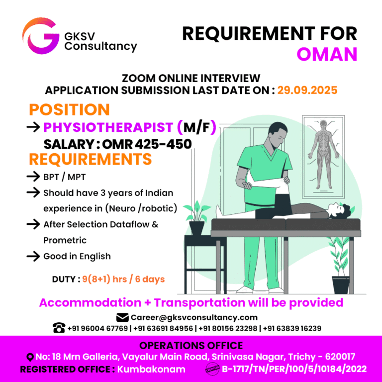 Urgent Hiring for Oman