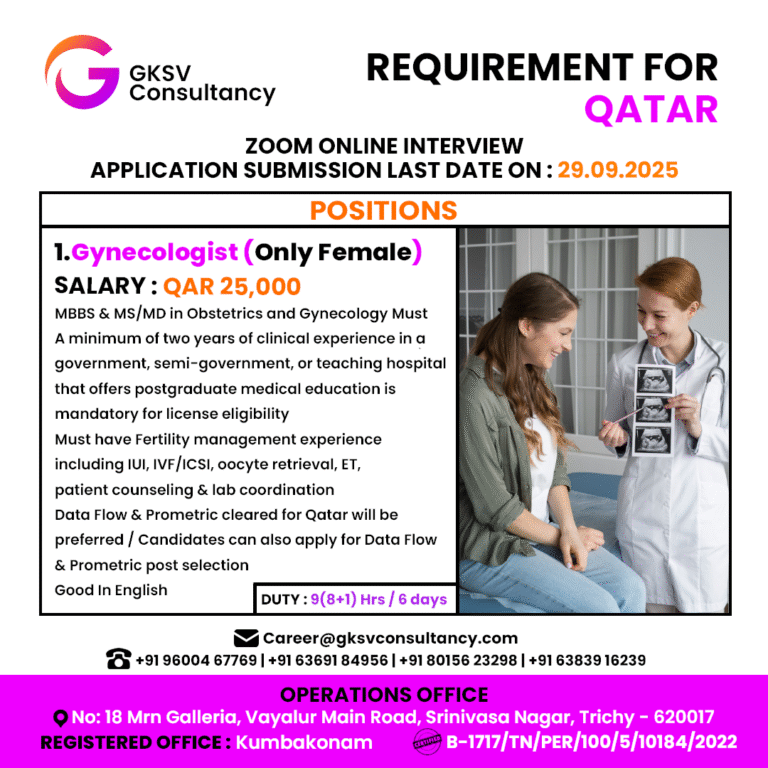 Urgent Hiring for Qatar