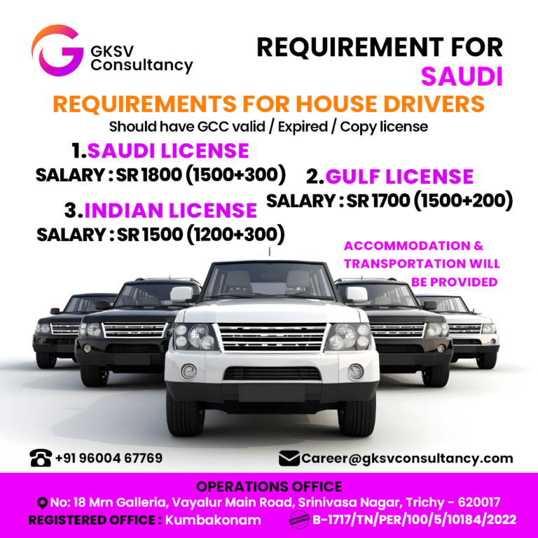 Urgent Hiring for saudi arabia