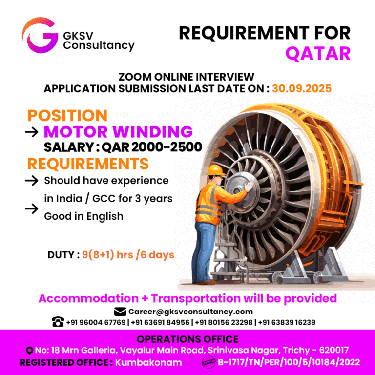 Urgent Hiring for Qatar