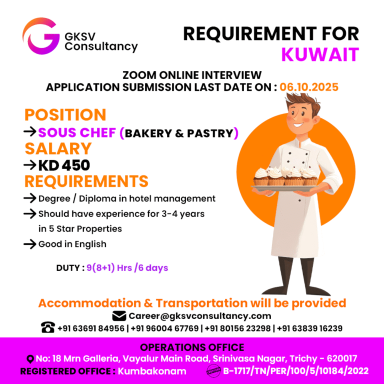 Urgent Hiring for Kuwait
