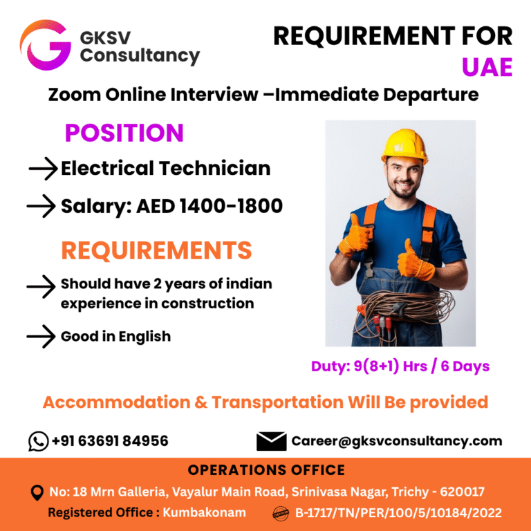 Urgent Hiring for UAE