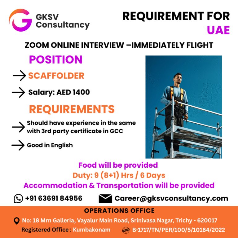 Urgent Hiring for UAE