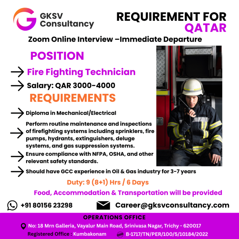 Urgent Hiring for Qatar