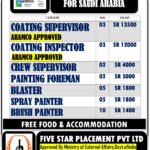 URGENT JOB OPENING FOR SAUDI ARABIA