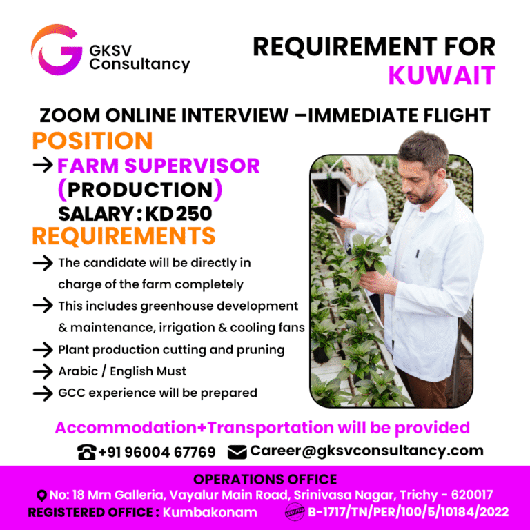 Urgent Hiring for Kuwait