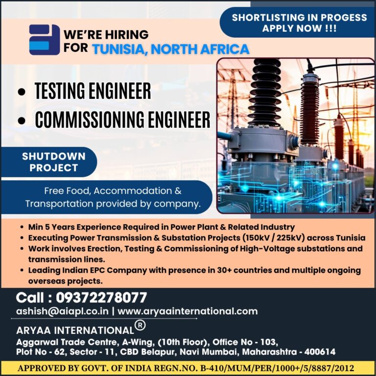 Testing & Commissioning Engineer