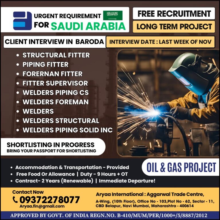 * Structural Fitter * Piping Fitter * Foreman Fitter * Fitter Supervisor * Welders Piping CS * Welders Foreman * Welders * Welders Structural * Welders Piping Solid INC