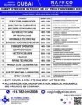 Urgent NAFFCO Dubai Jobs 2025 - Interview on 21 Nov in Trichy