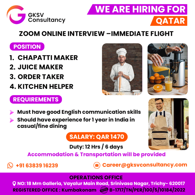 Urgent Hiring for Qatar