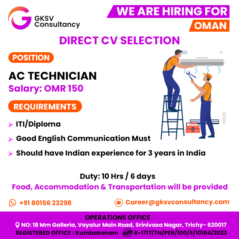 Urgent Hiring for Oman