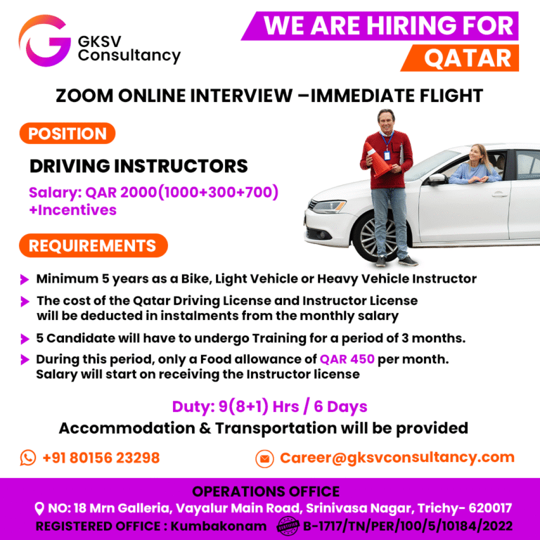 Urgent Hiring for Qatar