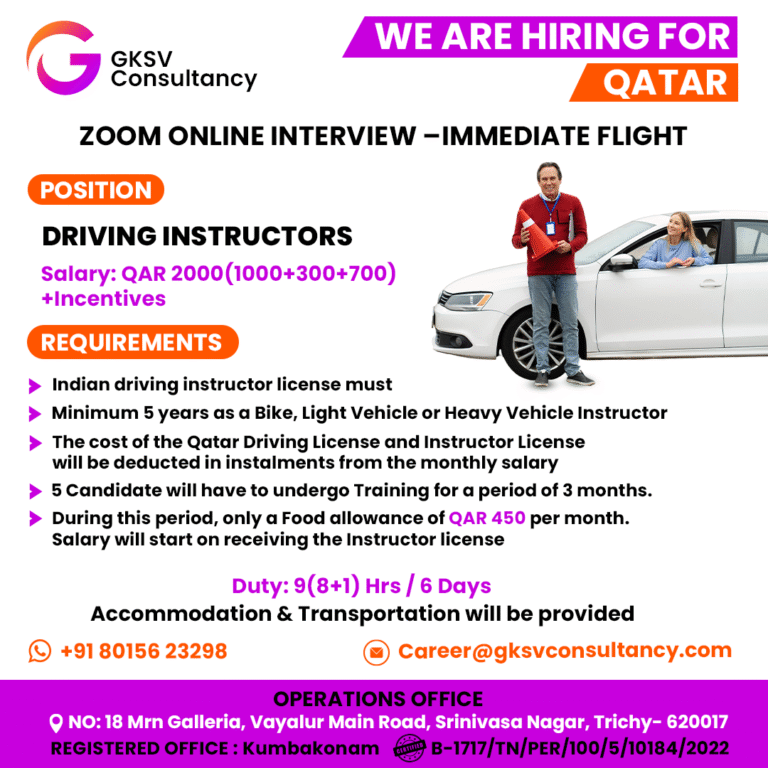 Urgent Hiring for Qatar