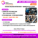 Urgent Hiring for oman