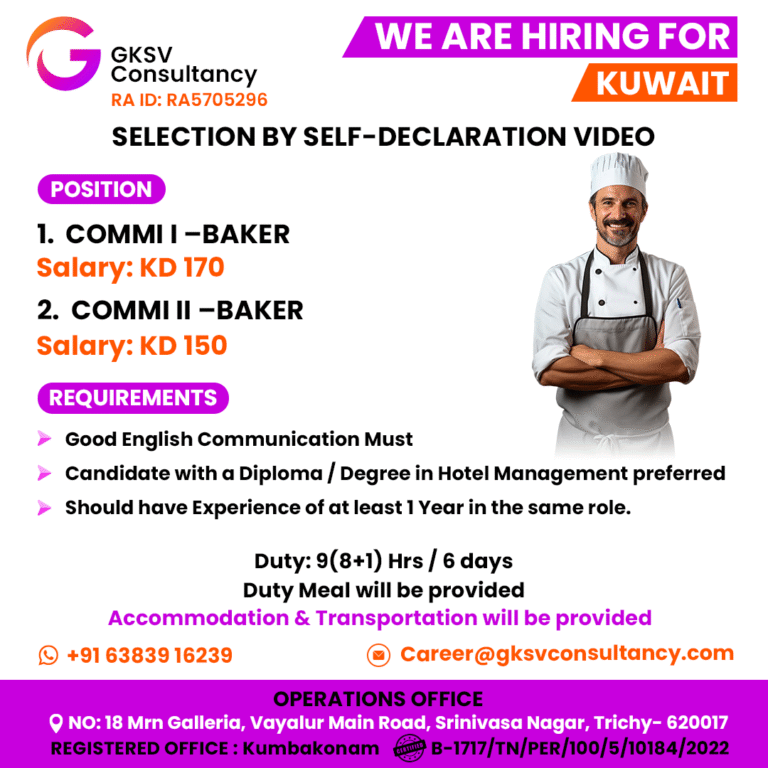 Urgent Hiring for kuwait