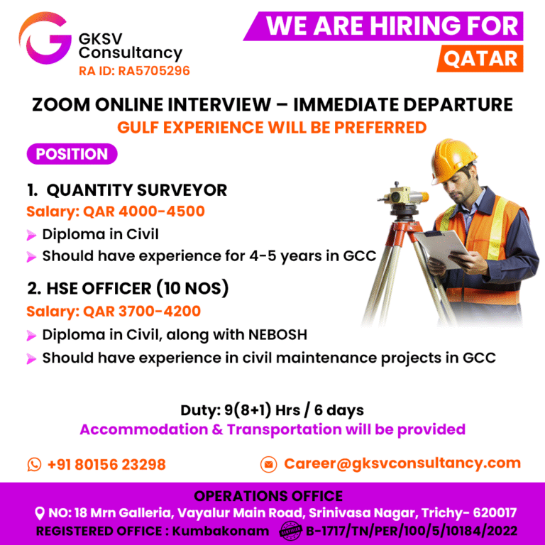 Urgent Hiring for Qatar