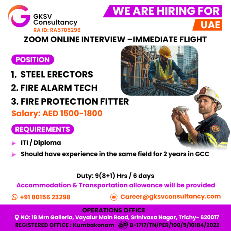 Urgent Hiring for UAE