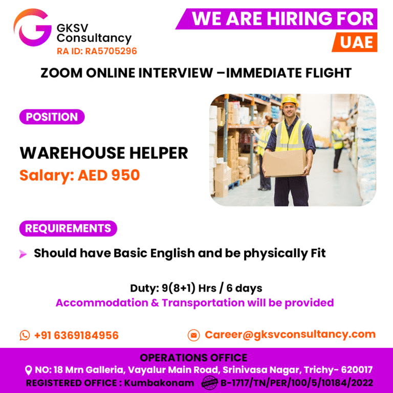 Urgent Hiring for UAE
