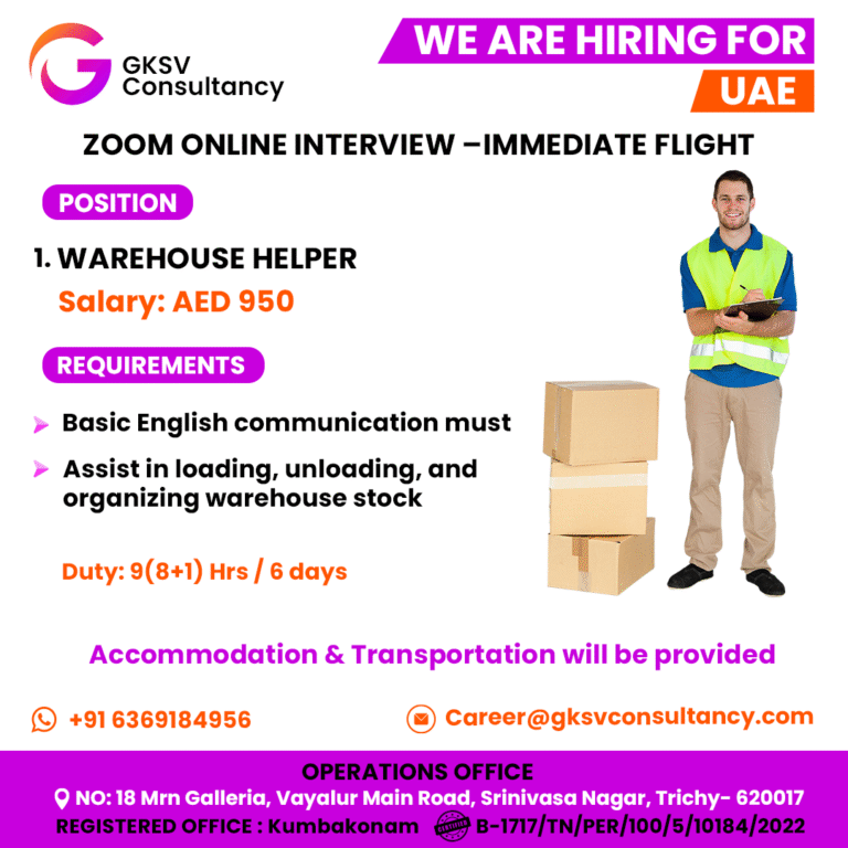 Urgent Hiring for UAE