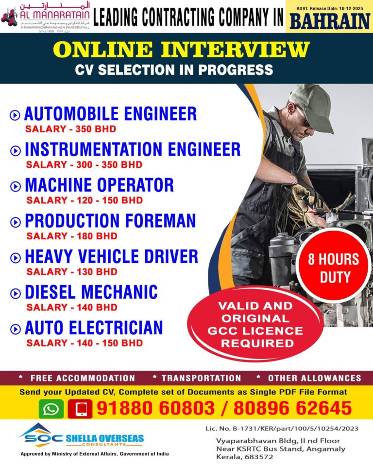 Leading Contracting Company in Bahrain Hiring: Excellent Online Interview Opportunity 6 Leading Contracting Company in Bahrain Hiring: Excellent Online Interview Opportunity