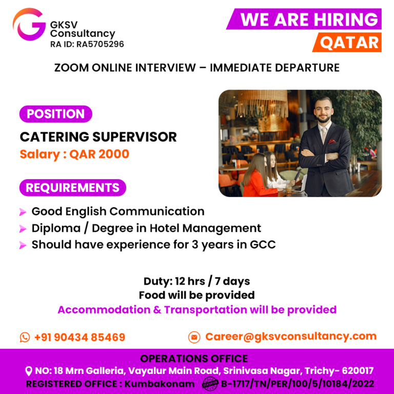 Urgent Hiring for Qatar