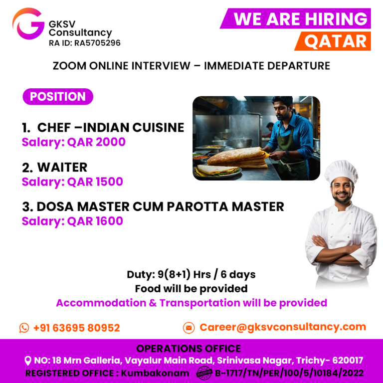 Urgent Hiring for Qatar