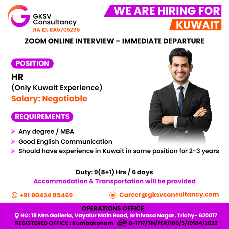 Urgent Hiring for kuwait