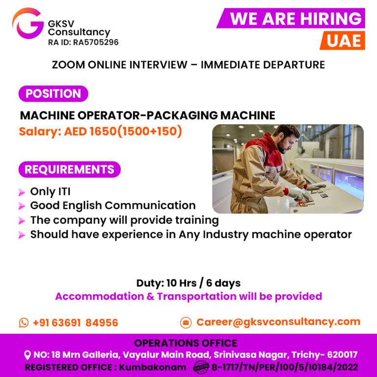 Urgent Hiring for UAE