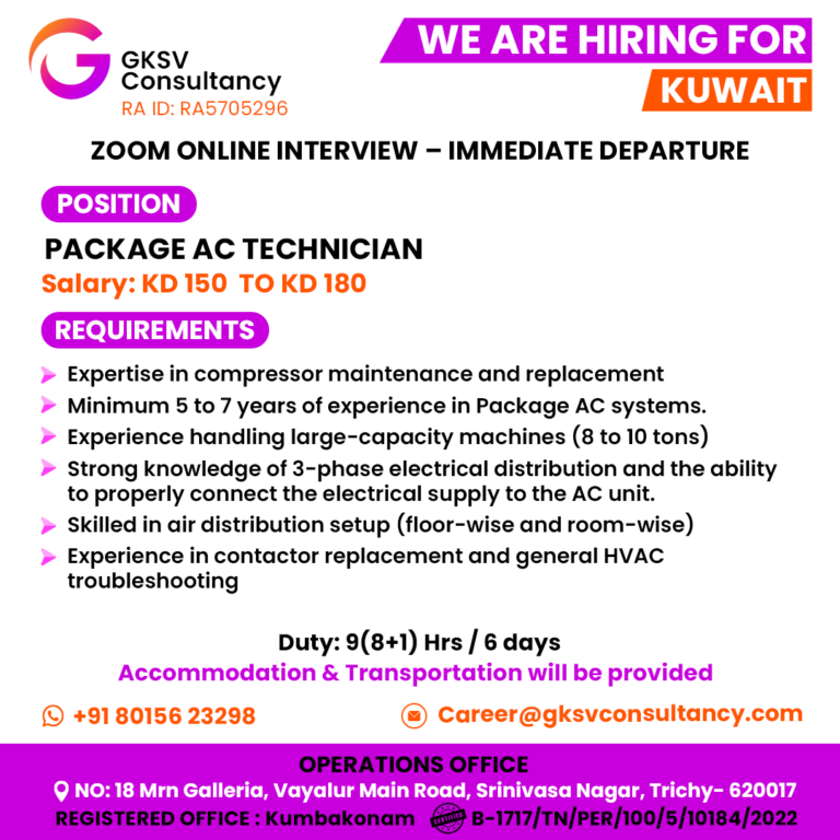 Urgent Hiring for kuwait