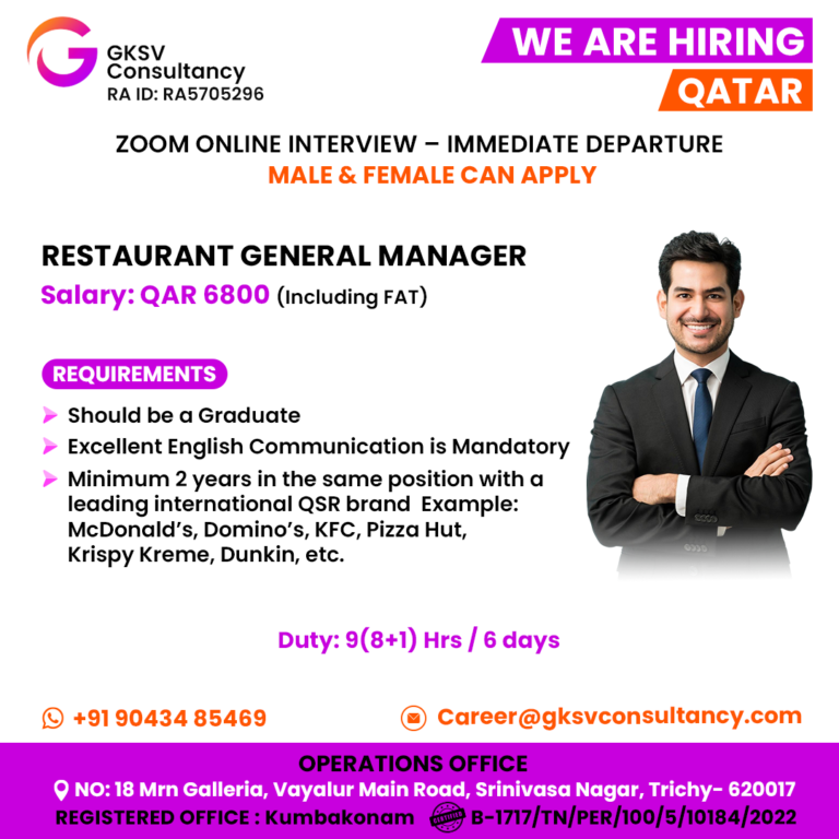 Urgent Hiring for Qatar