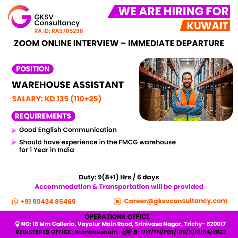 Urgent Hiring for kuwait